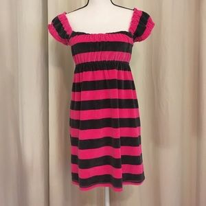 Victorias Secret Pink Striped Pink & Grey Coverup